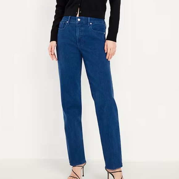 Old Navy Denim - NWT Old Navy OG High Rise Loose Straight Leg Jeans Size 8 Dark Blue